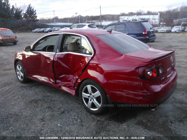 3VWRZ71K08M024973 - 2008 VOLKSWAGEN JETTA SE/SEL RED photo 3