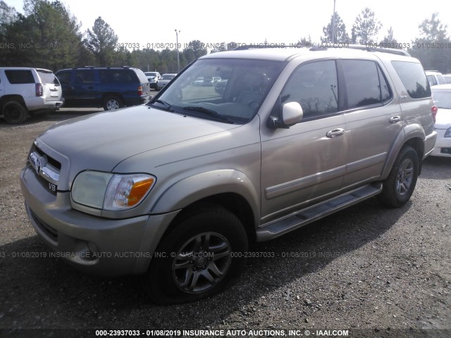 5TDBT48A45S248020 - 2005 TOYOTA SEQUOIA LIMITED Champagne photo 2