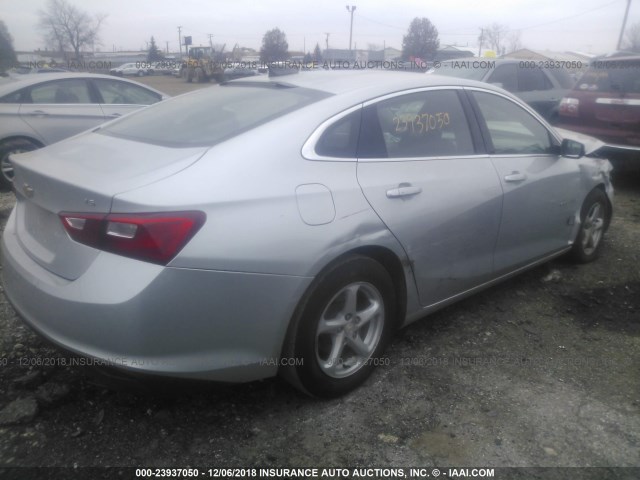 1G1ZB5ST3GF272595 - 2016 CHEVROLET MALIBU LS 银色 照片 4