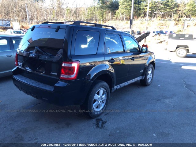 1FMCU93Z38KE49782 - 2008 FORD ESCAPE XLT BLACK photo 4