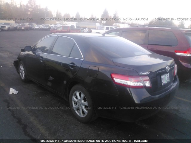 4T4BF3EK0BR200344 - 2011 TOYOTA CAMRY SE/LE/XLE 黑色 照片 3