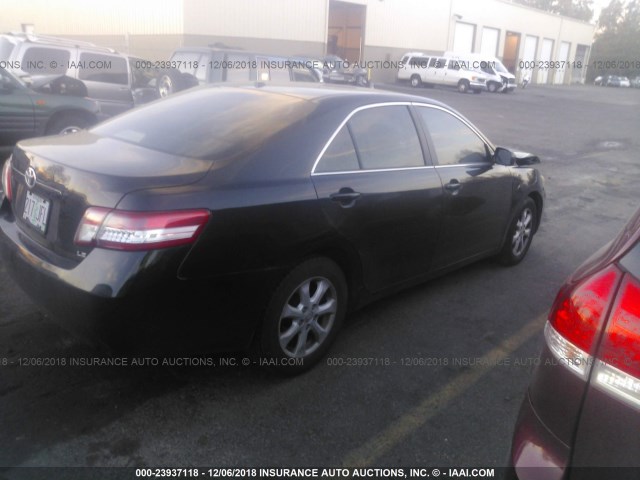 4T4BF3EK0BR200344 - 2011 TOYOTA CAMRY SE/LE/XLE 黑色 照片 4