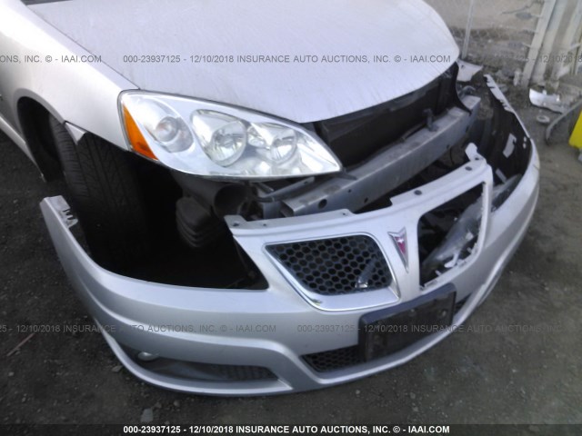 1G2ZK57N094235122 - 2009 PONTIAC G6 GT SILVER photo 6