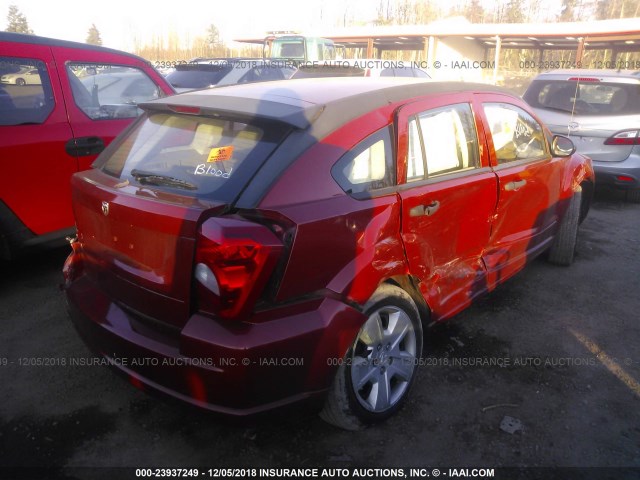 1B3HB48BX7D571610 - 2007 DODGE CALIBER SXT ORANGE photo 4