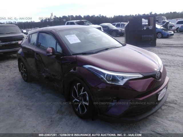 NMTKHMBX9JR016438 - 2018 TOYOTA C-HR XLE/XLE PREMIUM BURGUNDY photo 1