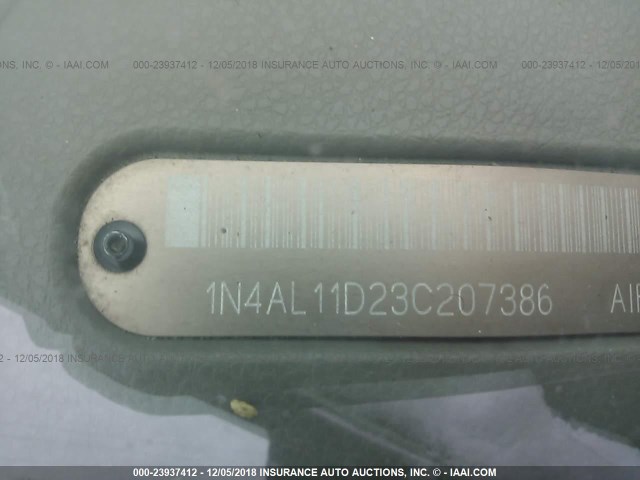 1N4AL11D23C207386 - 2003 NISSAN ALTIMA S/SL GOLD photo 9