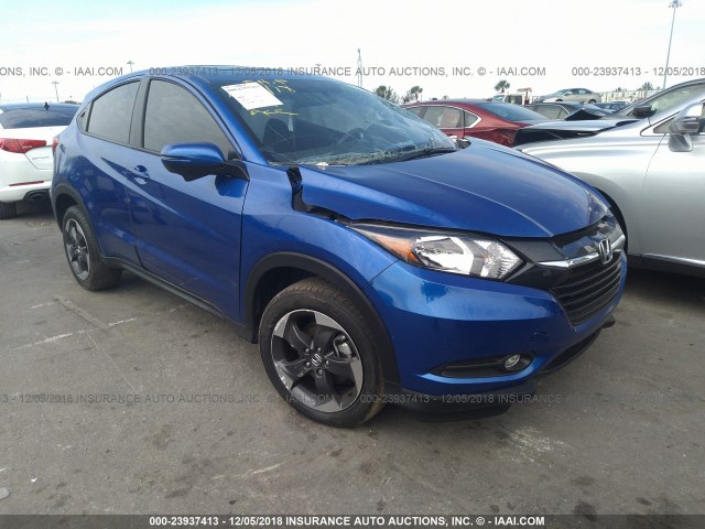 3CZRU5H53JM714531 - 2018 HONDA HR-V EX BLUE photo 1