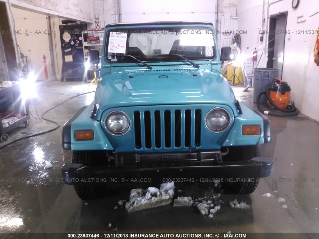 1J4FY29P7VP413749 - 1997 JEEP WRANGLER / TJ  BLUE photo 6