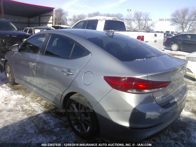 5NPD84LF2HH119085 - 2017 HYUNDAI ELANTRA SE/VALUE/LIMITED SILVER photo 3