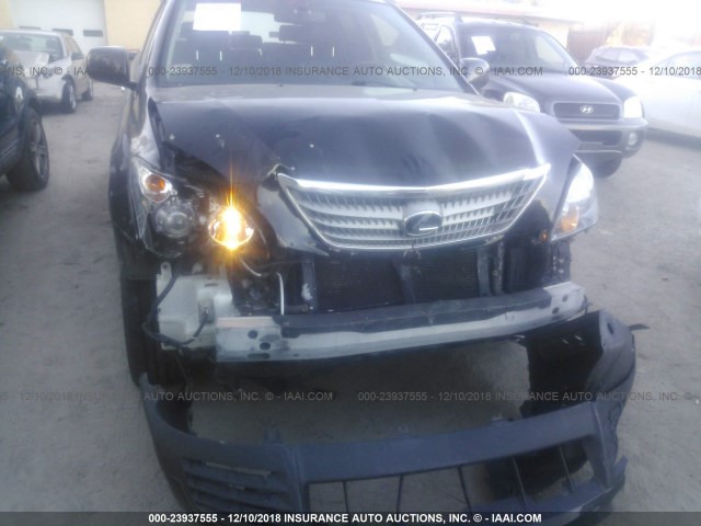 JTJHW31U882852100 - 2008 LEXUS RX 400H BLACK photo 6