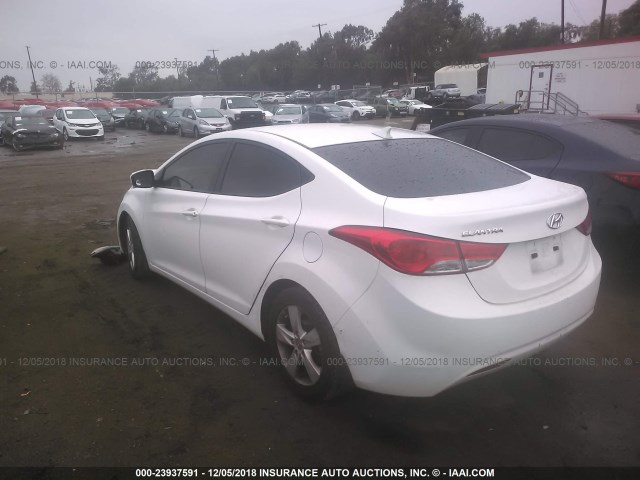 5NPDH4AE3DH367365 - 2013 HYUNDAI ELANTRA GLS/LIMITED WHITE photo 3