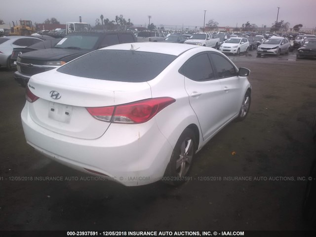 5NPDH4AE3DH367365 - 2013 HYUNDAI ELANTRA GLS/LIMITED WHITE photo 4