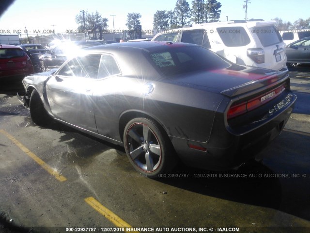 2C3CDYAG5EH137373 - 2014 DODGE CHALLENGER SXT GRAY photo 3