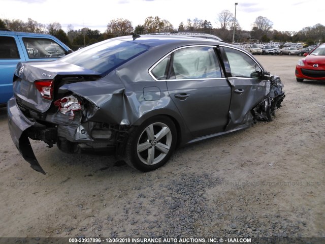 1VWBN7A35DC086354 - 2013 VOLKSWAGEN PASSAT SE GRAY photo 4