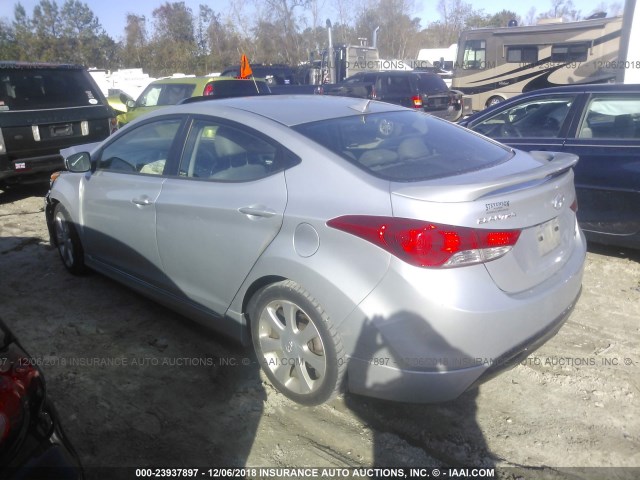 5NPDH4AE1DH265482 - 2013 HYUNDAI ELANTRA GLS/LIMITED SILVER photo 3