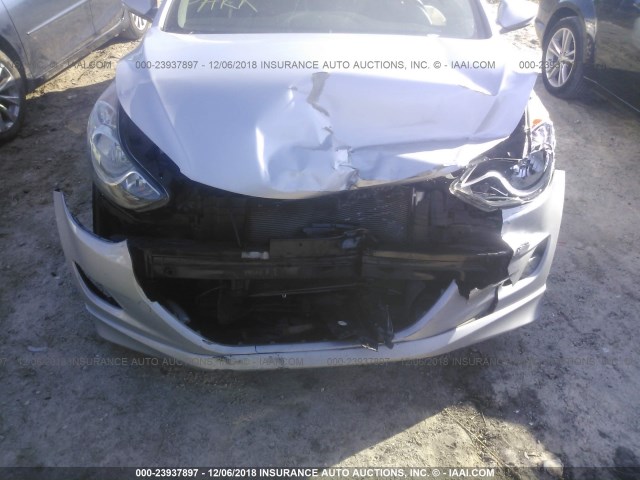 5NPDH4AE1DH265482 - 2013 HYUNDAI ELANTRA GLS/LIMITED SILVER photo 6