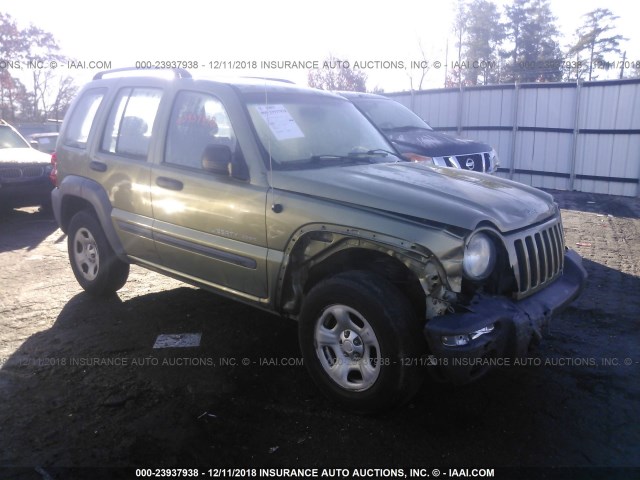 1J4GK48K03W727561 - 2003 JEEP LIBERTY SPORT/FREEDOM GREEN photo 1