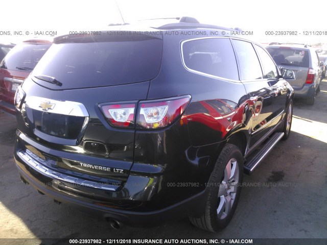 1GNKRJKD3FJ168973 - 2015 CHEVROLET TRAVERSE LTZ BLACK photo 4