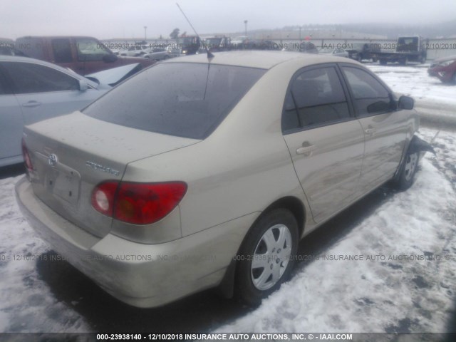 1NXBR38E14Z261437 - 2004 TOYOTA COROLLA CE/LE/S GOLD photo 4