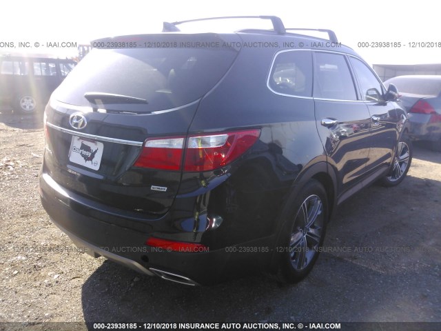 KM8SR4HF7GU136302 - 2016 HYUNDAI SANTA FE SE/LIMITED BLACK photo 4