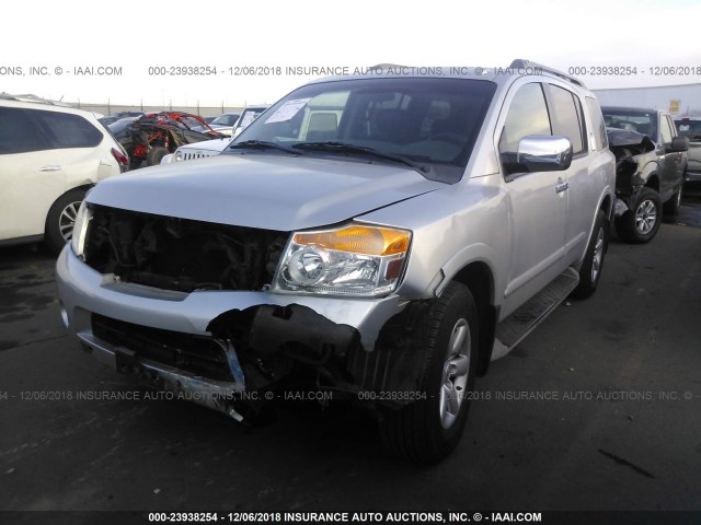 5N1AA0NC3AN607949 - 2010 NISSAN ARMADA SE/TITANIUM/PLATINUM SILVER photo 2