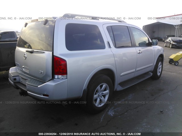 5N1AA0NC3AN607949 - 2010 NISSAN ARMADA SE/TITANIUM/PLATINUM SILVER photo 4