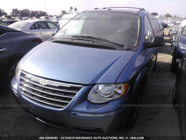 2A8GP64L77R145613 - 2007 CHRYSLER TOWN & COUNTRY LIMITED BLUE photo 2