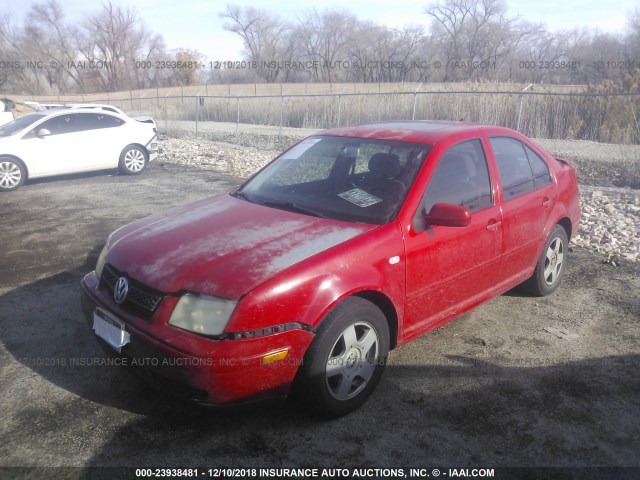 3VWSC29M7YM161291 - 2000 VOLKSWAGEN JETTA GLS RED photo 2