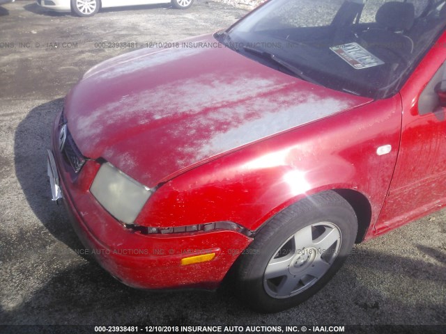 3VWSC29M7YM161291 - 2000 VOLKSWAGEN JETTA GLS RED photo 6