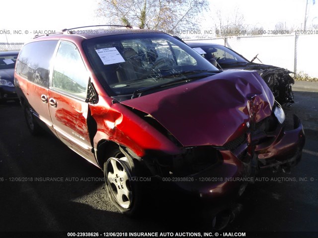 1B4GP74LXYB544896 - 2000 DODGE GRAND CARAVAN ES RED photo 1