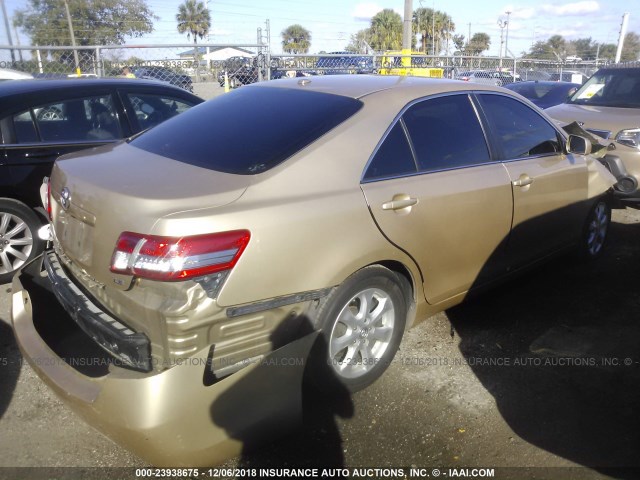 4T1BF3EK6BU117799 - 2011 TOYOTA CAMRY SE/LE/XLE GOLD photo 4