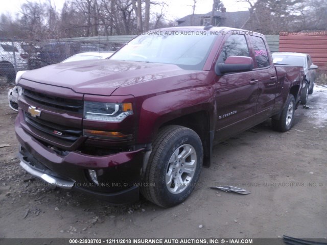 1GCVKREC2HZ248250 - 2017 CHEVROLET SILVERADO K1500 LT BURGUNDY photo 2