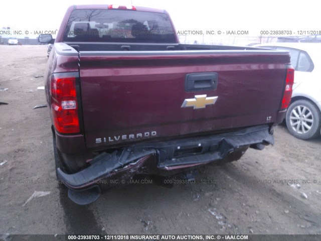 1GCVKREC2HZ248250 - 2017 CHEVROLET SILVERADO K1500 LT BURGUNDY photo 6