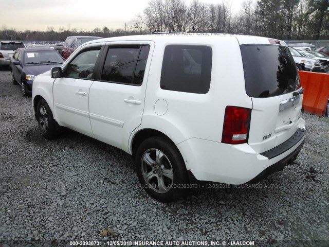 5FNYF4H70CB029286 - 2012 HONDA PILOT EXLN WHITE photo 3