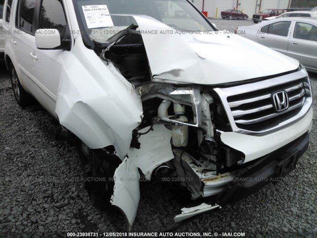 5FNYF4H70CB029286 - 2012 HONDA PILOT EXLN WHITE photo 6