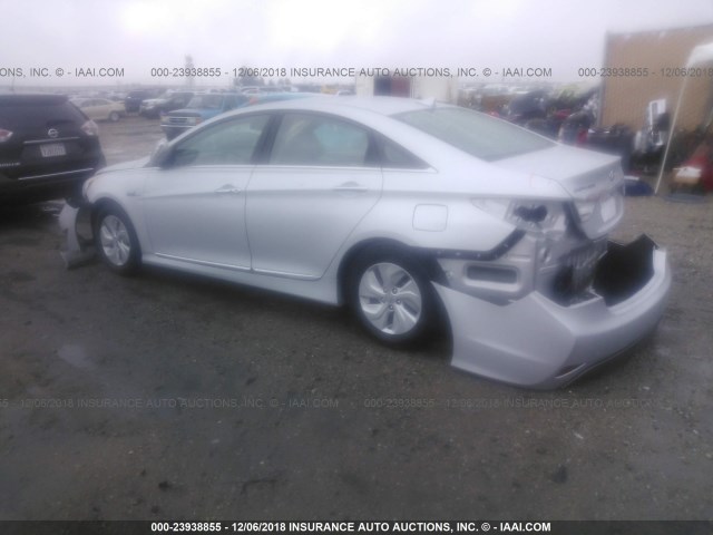 KMHEC4A41FA137422 - 2015 HYUNDAI SONATA HYBRID/LIMITED SILVER photo 3