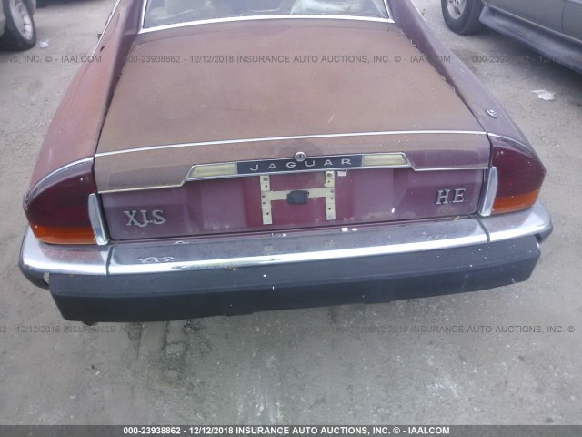 SAJNV5841FC122483 - 1985 JAGUAR XJS MAROON photo 6