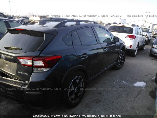 JF2GTADC6JH321108 - 2018 SUBARU CROSSTREK PREMIUM GRAY photo 4