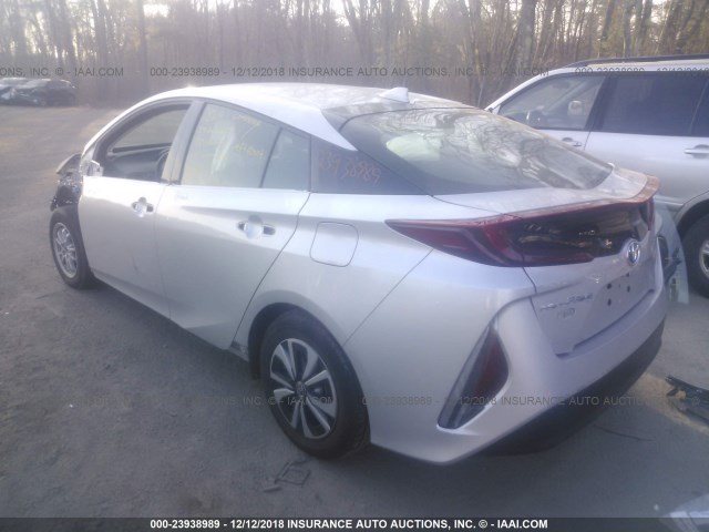 JTDKARFP8H3059175 - 2017 TOYOTA PRIUS PRIME  SILVER photo 3