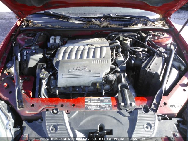2G1WL15C869335413 - 2006 CHEVROLET MONTE CARLO SS წითელი ფოტო 10