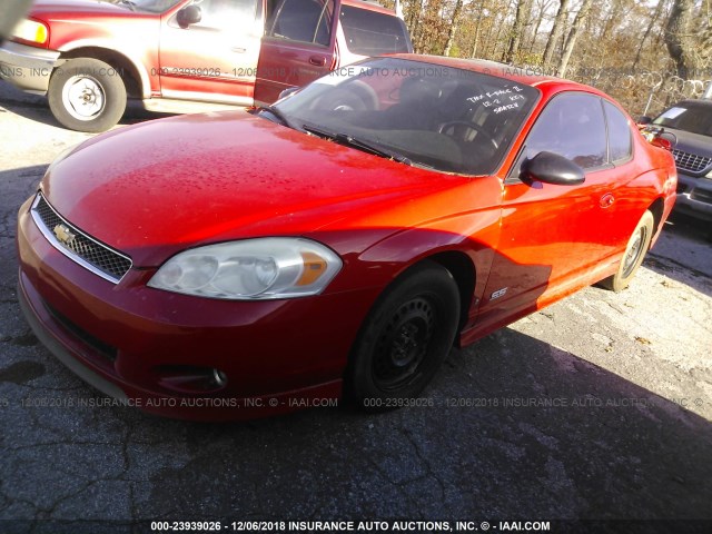 2G1WL15C869335413 - 2006 CHEVROLET MONTE CARLO SS RED photo 2