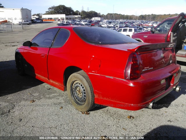 2G1WL15C869335413 - 2006 CHEVROLET MONTE CARLO SS წითელი ფოტო 3