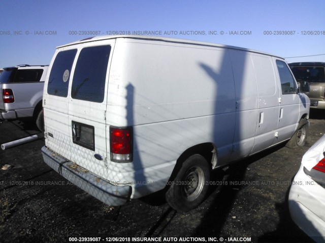 1FTRE1423XHA21186 - 1999 FORD ECONOLINE E150 VAN WHITE photo 4