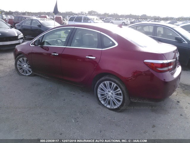 1G4PP5SK4E4122586 - 2014 BUICK VERANO BURGUNDY photo 3