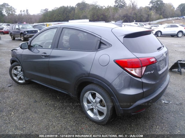 3CZRU5H57GM709177 - 2016 HONDA HR-V EX GRAY photo 3