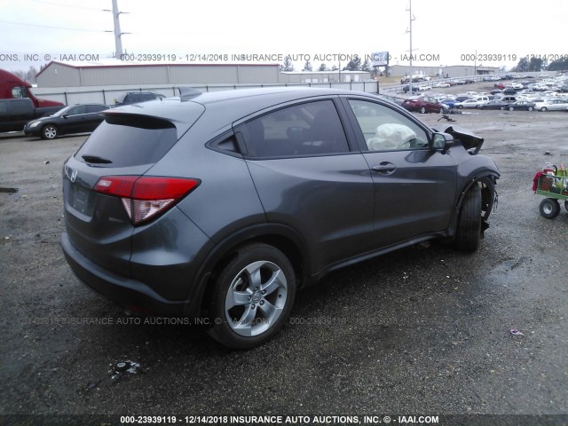 3CZRU5H57GM709177 - 2016 HONDA HR-V EX GRAY photo 4