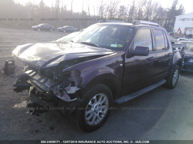 1FMEU53808UA76410 - 2008 FORD EXPLORER SPORT TR LIMITED BURGUNDY photo 2