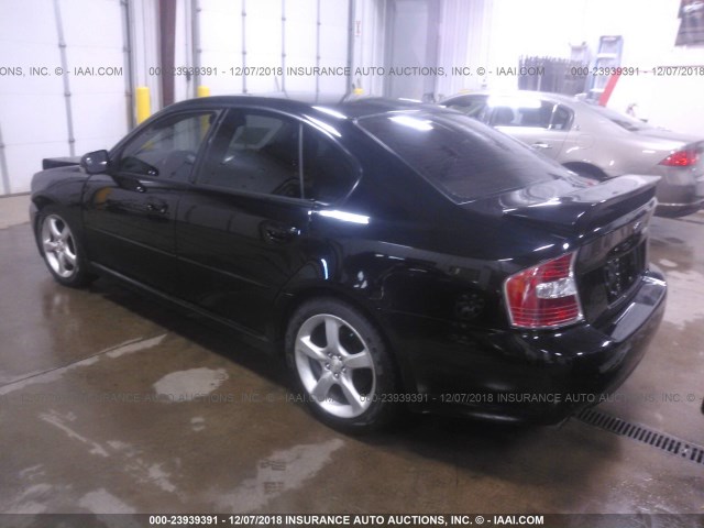 4S3BL676254226571 - 2005 SUBARU LEGACY GT LIMITED BLACK photo 3