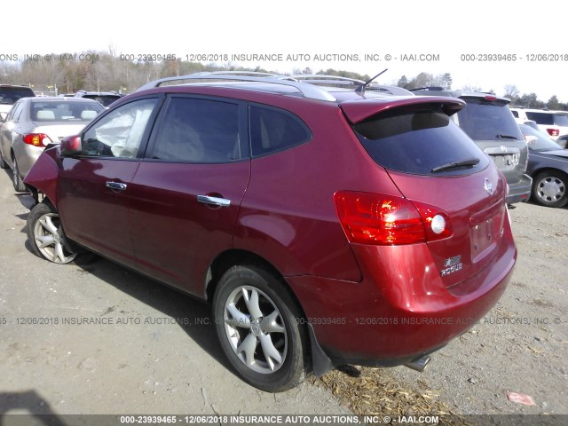 JN8AS5MV5AW115181 - 2010 NISSAN ROGUE S/SL/KROM RED photo 3