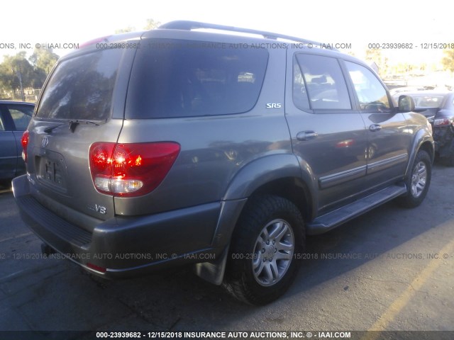 5TDZT34A75S246082 - 2005 TOYOTA SEQUOIA SR5 GRAY photo 4